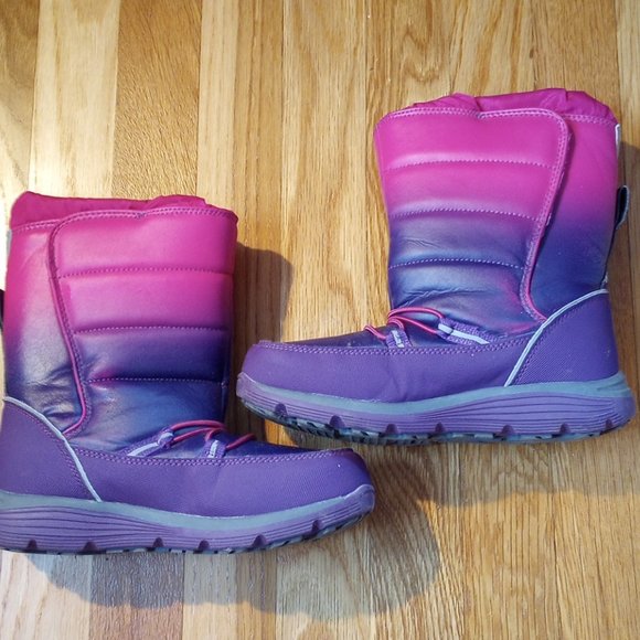 Kids Lands' End "Snow Flurry Insulated Winter Boots" Size 2M - Picture 3 of 8